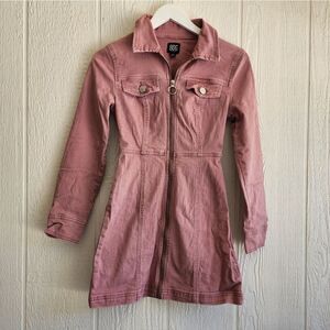 BDG Pink Denim‎ Full Zip Up Dress